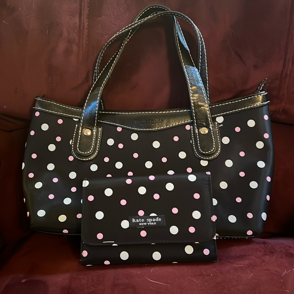 Kate Spade ♠️ | Small pink & white polka dots purse | Adorable vintage bag